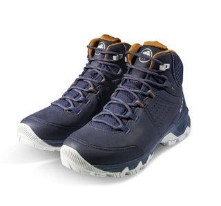 Mammut Wanderschuhe Nova Mid IV GTX (All-Terrain, Nubukleder, wasserdicht) marineblau/braun Damen