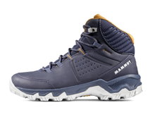 Mammut Wanderschuhe Nova Mid IV GTX (All-Terrain, Nubukleder, wasserdicht) marineblau/braun Damen