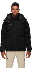 Mammut Winterjacke Convey Roseg 2.0 Insulated Hooded (winddicht, warm) schwarz Herren