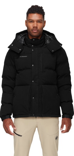 Mammut Winterjacke Convey Roseg 2.0 Insulated Hooded (winddicht, warm) schwarz Herren