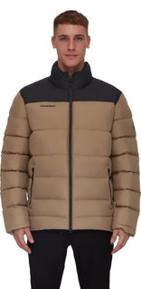 Mammut Winter-Daunenjacke Whitehorn Insulated (wind- und wasserabweisend) sandbraun/schwarz Herren