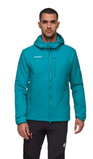 Mammut Wander Insulation Jacket Rime IN Hooded (lightweight, optimal thermal performance) teal blue men's