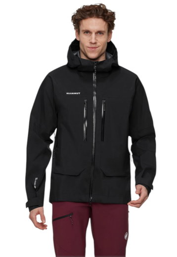 Mammut Hardshell-Alpinjacke Crater Pro HS Hooded (Bergsteigen, wasserdicht, winddicht) schwarz Herren