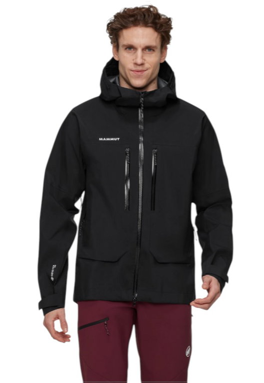 Mammut Hardshell-Alpinjacke Crater Pro HS Hooded (Bergsteigen, wasserdicht, winddicht) schwarz Herren