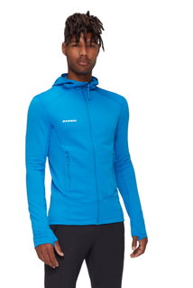 Mammut Taiss Light ML Hooded Fleece Jacket (Midlayer, 4-Way Stretch) glacier blue Men's