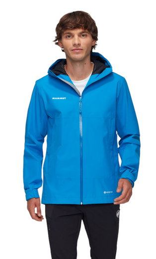 Mammut Hardshell-Wanderjacke Treeline HS Hooded (2-Lagen, wasserdicht, winddicht) blau Herren