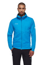 Mammut całoroczna kurtka softshell Ultimate VII SO z kapturem (wiatroszczelna) lodowcowy niebieski męska