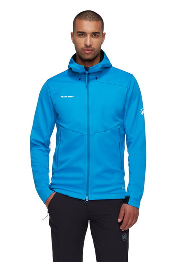 Mammut Ganzjahres-Softshelljacke Ultimate VII SO Hooded (winddicht) glacier blau Herren