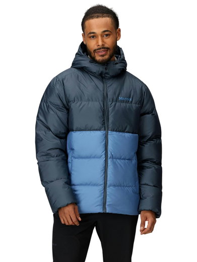 Marmot Winter Down Jacket Guides Down Hoody 2025 (warm thanks to down filling) dark grey/blue men's