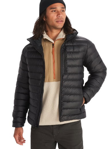 Marmot Winter-Daunenjacke Highlander Hoody schwarz Herren