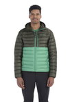 Marmot Winter-Daunenjacke Highlander Hoody dunkelgrün/grün Herren