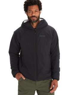 Marmot Insulated Jacket Novus Hoody (breathable, water-repellent, PFC-free) black Men