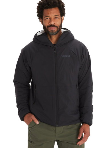 Marmot Isolationsjacke Novus Hoody (atmungsaktiv, wasserabweisend, PFC-frei) schwarz Herren