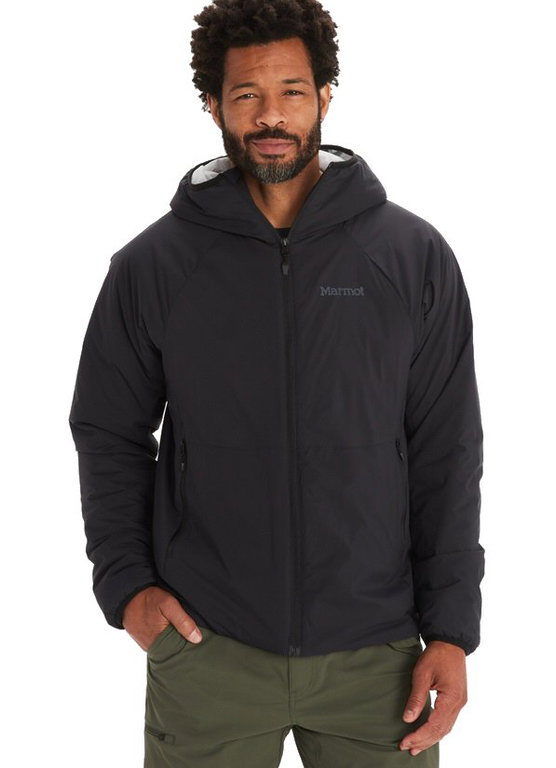 Marmot Isolationsjacke Novus Hoody (atmungsaktiv, wasserabweisend, PFC-frei) schwarz Herren