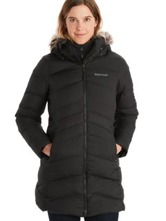 Marmot Winter Coat Montreal (Down filling, fleece lining, durable, water-repellent) black ladies