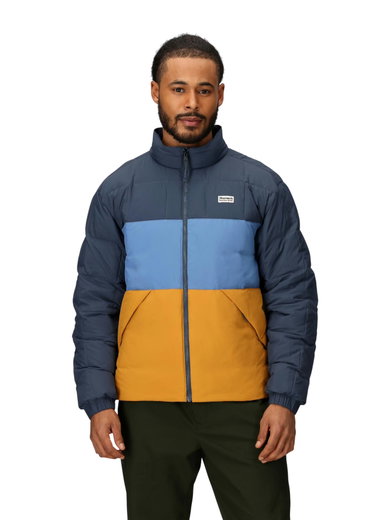 Marmot Winter-Daunenjacke Ares (wärmend dank Daunenfüllung, leichtes Gewebe) blau/honeygelb Herren