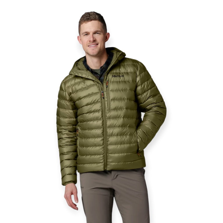 Marmot Winter-Daunenjacke Highlander Hoody dunkelgrün Herren