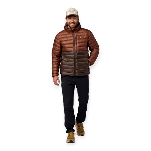 Marmot Winter-Daunenjacke Highlander Hoody dunkelbraun Herren