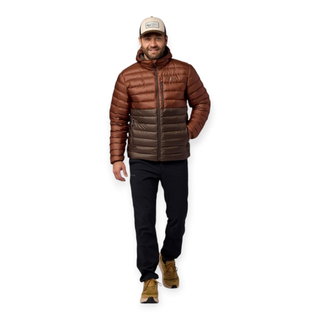 Marmot Winter Down Jacket Highlander Hoody Dark Brown Men's