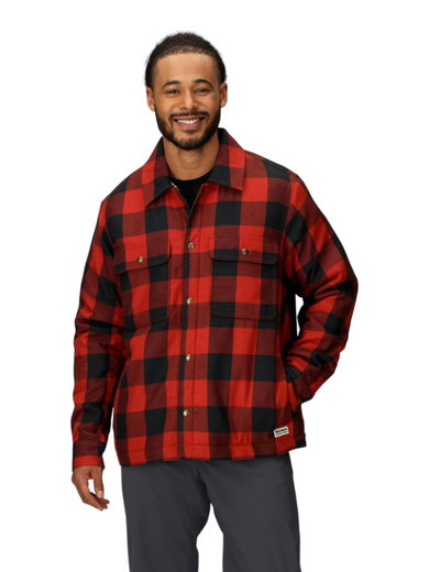 Marmot Hemdjacke Ridgefield Sherpa Flannel (Baumwolle, warm) rot/schwarz Herren