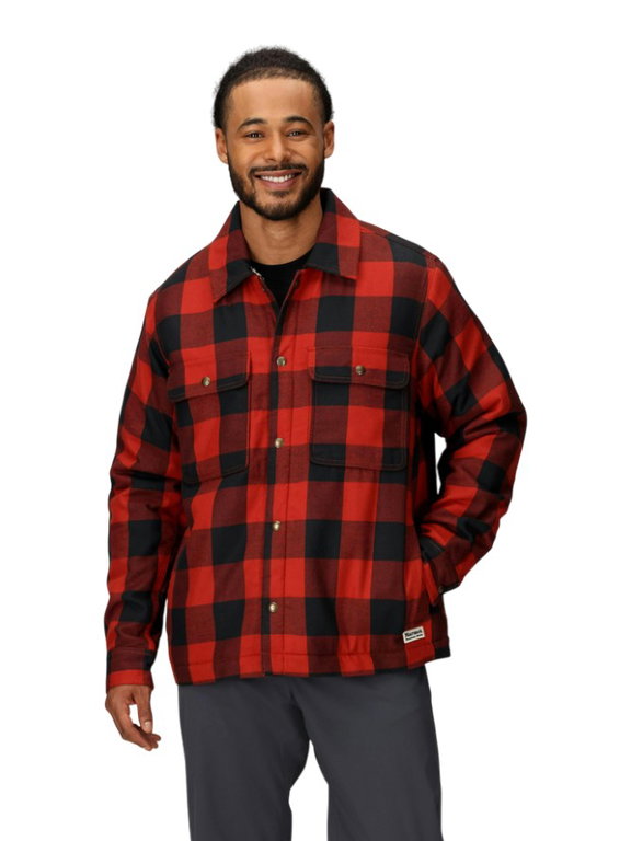 Marmot Kurtka flanelowa Ridgefield Sherpa (bawełna, ciepła) czerwono/czarna męska