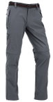 Maul Wanderhose Ontario II 2in1 Zipp off - lange Hose+Bermuda - grau Herren