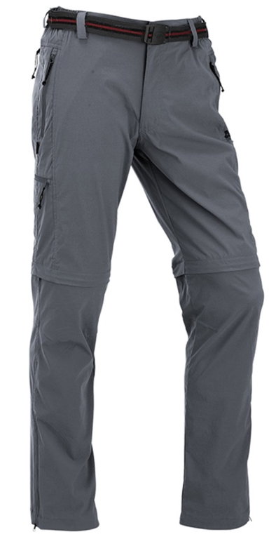 Maul Hiking Trousers Ontario II 2in1 Zip off - long trousers+Bermuda - grey Men