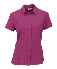 Maul Wanderbluse Kurzarm Agile 2XT Outdoor Karomuster pink Damen