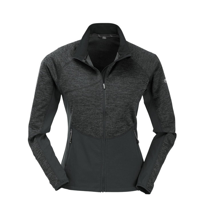 Maul Fleecejacke Montalin 3 XT-Hybrid (elastisch, atmungsaktiv, schnelltrocknend) schwarz Damen