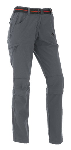 Maul Wandhose Trail Zipp Off (funktionelle Zip-Hose) lang hellgrau Damen