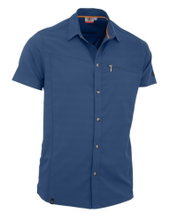 Maul Short Sleeve Shirt Lechnerkopf (Chest Pocket, Quick-Drying, Sporty Cut) Dark Blue Men