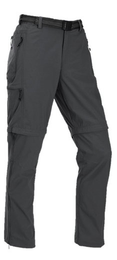 Maul Wander-Trekkinghose Quebec XT T-Zipp-Off (lange Hose und Bermudas in einem) dunkelgrau Herren