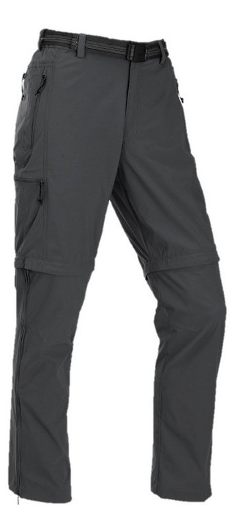 Maul Wander-Trekkinghose Quebec XT T-Zipp-Off (lange Hose und Bermudas in einem) dunkelgrau Herren