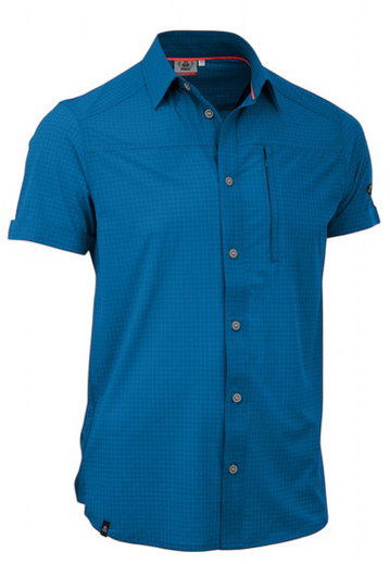 Mouth Short Sleeve Shirt Veniv 4XT (elastic, breathable, sporty cut) blue men's