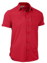 Mouth Short Sleeve Shirt Veniv 4XT (elastic, breathable, sporty cut) red men's
