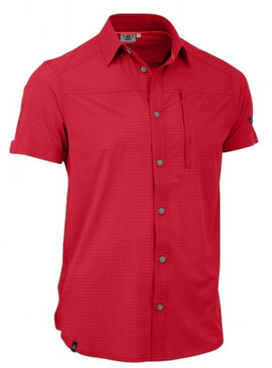 Maul Kurzarmhemd Veniv 4XT (elastisch, atmungsaktiv, sportlicher Schnitt) rot Herren