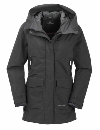 Maul Winter-Funktionsparka Tyra Megatex mit Kapuze (wasserdicht, winddicht, atmungsaktiv) dunkelgrau Damen