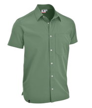 Maul Wander Shirt Irschenberg Fresh Short Sleeve (with Chest Pocket) green Men's
