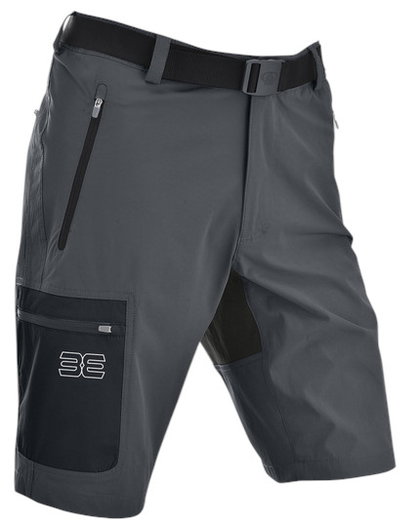 Maul Wanderhose Doldenhorn XT Bermuda (strapazierfähig, elastisch) kurz dunkelgrau/schwarz Herren