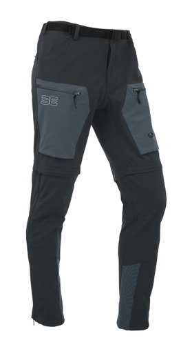 Maul Wander-Trekkinghose Eiger 2XT Zipp-Off 2023 (lange Hose und Bermudas in einem) caviarugrau Herren