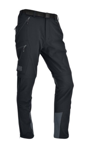 Maul Wander-Trekkinghose Eiger Alpin T-Zipp-Off 2in1 (lange Hose und Bermudas in einem) schwarz/grau Herren