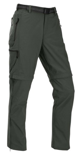 Maul Wander-Trekkinghose Quebec XT T-Zipp-Off (lange Hose und Bermudas in einem) dunkelgrün Herren