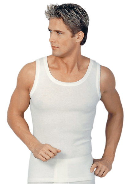 Medima Underwear Sleeveless Undershirt (Angora and Wool) White Men (Size XL-XXL)