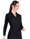Medima Langarmshirt mit Half-Zip (20% Angora Sport) schwarz Damen (Gr. S-L)