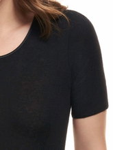 Medima Underwear Shirt (Angora and Wool) Short Sleeve Black Women (Size S-L)