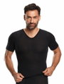 Medima Unterwäsche Tshirt V-Ausschnitt (Kaschmir/Seide) Kurzarm schwarz Herren (Gr. M-L)