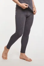 Medima underwear long thermal pants with opening (20% angora) black/dark grey men's (size XL-XXL)
