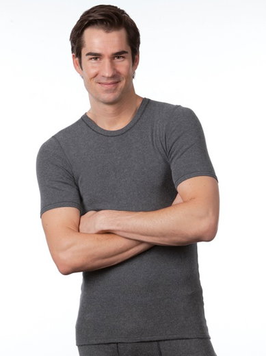 Medima Unterwäsche Tshirt (Angora und Wolle) kürzarm grau Herren (Gr. M-L)