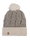 Medima Winter hat with pom pom - Merino wool, ribbed structure, cuff - grey - 1 piece