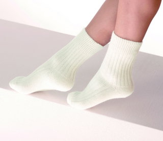 Medima Wool Sock Cuddle Things ABS white Women - 1 Pair